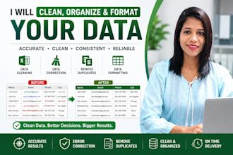 clean, organize, and format your data