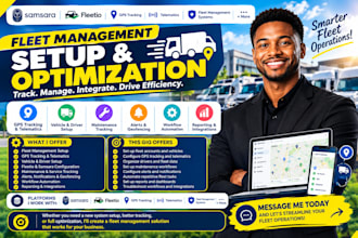 setup fleet management gps tracking telematics samsara fleetio automation