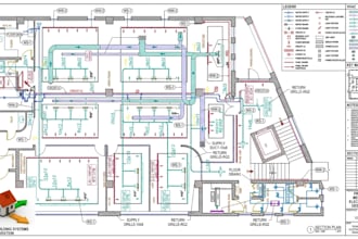 create mep drawings, hvac, electrical and plumbing plans