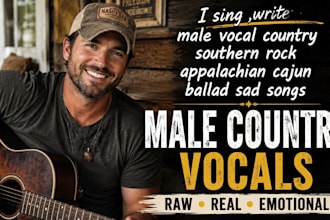 sing ,write male vocal country southern rock appalachian cajun ballad sad songs