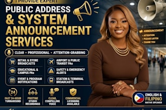 record an announcement for a public address system