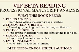 beta read your novel with in depth reader feedback