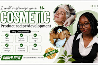 develop formulas for cosmetic formulation, skincare, hair care, organic product