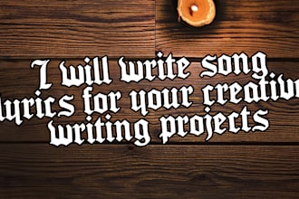 write songs, poems, or shanties for your creative projects