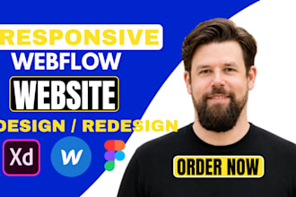 design, redesign, or develop a modern responsive webflow website for business
