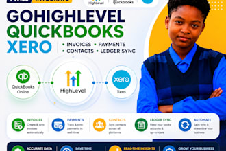 integrate gohighlevel quickbooks xero invoices payments contacts ledger sync