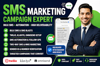set up and blast bulk sms marketing, email marketing, text message to USA,