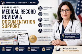 analyze medical records for a structured summary opinion