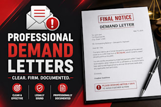 draft a professional demand letter for your dispute