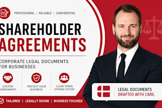 prepare shareholder agreements corporate legal documents for businesses expert