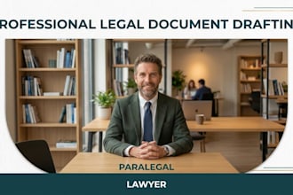 be your lawyer and paralegal draft any type of legal document