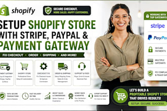 setup shopify store stripe paypal payment gateway fix checkout shipping orders