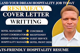 write an ats friendly hospitality and front desk resume