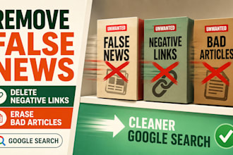remove false news in google search, delete negative links, erase bad articles