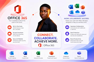 setup your office365 m365, email,intune,azure,ms office