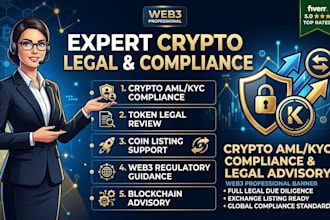 do crypto aml kyc compliance, token legal review, and coin listing support