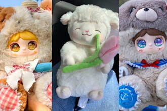 create handmade soft custom plush toy, design amigurumi plushie, doll plush toy