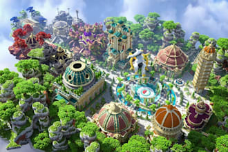 build a professional minecraft server spawn, lobby, hub or custom map