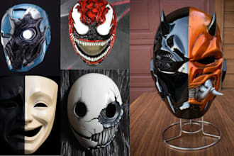 3d print and paint cosplay helmets, masks, armor and wearable props