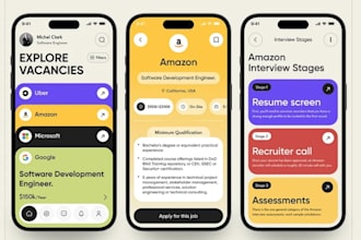 develop recruitment job portal app, job seeker app, job board app, staffing app