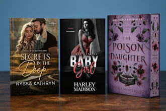 create erotica or romance book cover, fantasy book cover and ebook cover design