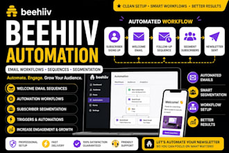setup beehiiv automation, newsletter workflows and email sequences