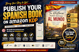 publish and format your spanish book on amazon KDP, kindle and paperback