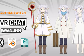 create custom 3d character models, vrchat avatar, vtuber character and vroid