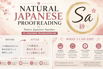 proofread and polish your japanese to sound natural
