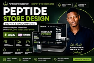 peptide shopify store peptide ecommerce peptide woocommerce website peptide site