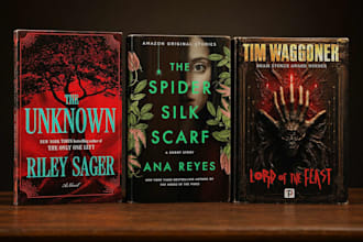 design cinematic thriller book cover, horror and psychological book cover