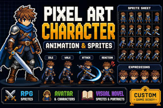 do pixel art character rpg sprite animation pixel illustration pixel tileset map