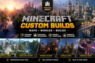be your minecraft builder for maps, survival maps, spawn, lobby and builds