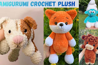 do custom amigurumi crochet plush stuffed toys and animal amigurumi pattern
