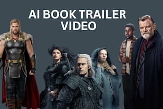 create a cinematic ai book trailer for your thriller, for your novel or ebooks