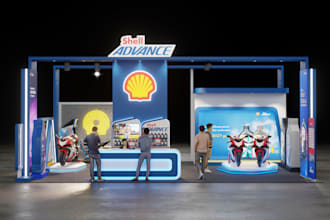 create photorealistic 3d visualizations for your retail booth or store design