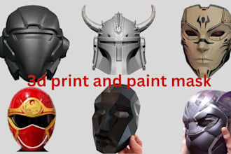 3d print and paint cosplay helmet,3d mask print 3d cosplay props anime mask ship