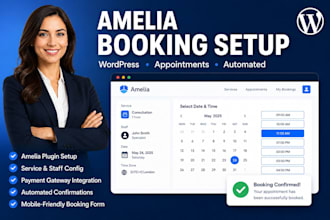 install amelia booking plugin and create an appointment booking website