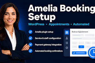 install amelia booking plugin and create an appointment booking website