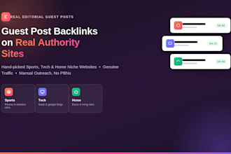 build quality guest post backlinks on high authority sports tech nd home sites