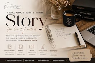 write engaging stories and ghostwrite personal narratives