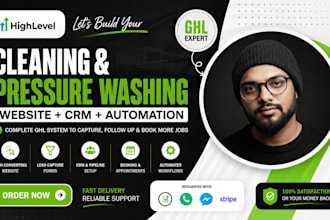 build ghl cleaning website ghl landing page crm and gohighlevel automation