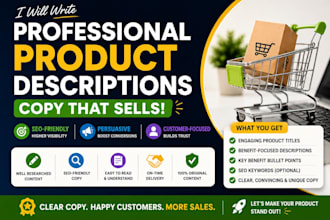 write product descriptions for ecommerce