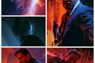 movie poster, film poster, and retro illustration