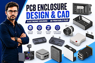 pcb enclosure design cad product design electronic housing for 3d printable file