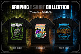 design custom tshirt graphics for dtg dtf or screen printing