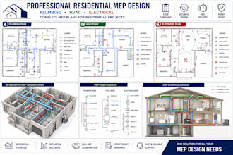 design plumbing, hvac and electrical mep plans for residential projects