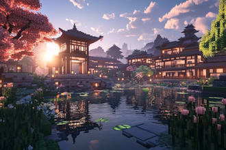 build a custom minecraft survival spawn, server spawn lobby or hub