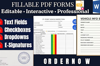 create editable documents, fillable PDF forms, interactive fields, checkboxes