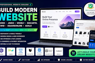 build carrd jimdo weebly bigcartel ecwid squareonline adalo website landing page